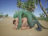 Gay beastiality lover got banged by a green lizard